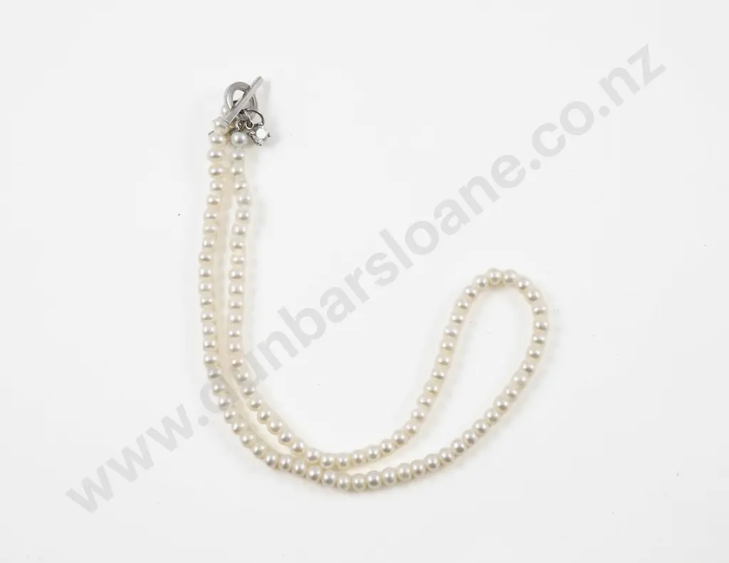 Single Strand Uniform Fresh Water Pearl Necklace Image 1++