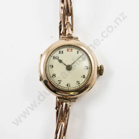 Vintage 9ct Ladies Wrist Watch on Expanding Strap