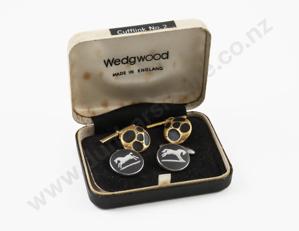 Pair S/S Wedgwood Horse Cuff Links with Other Image 1++