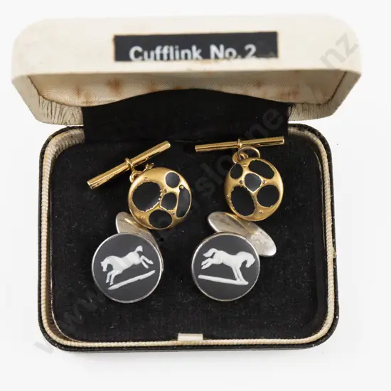 Pair S/S Wedgwood Horse Cuff Links with Other