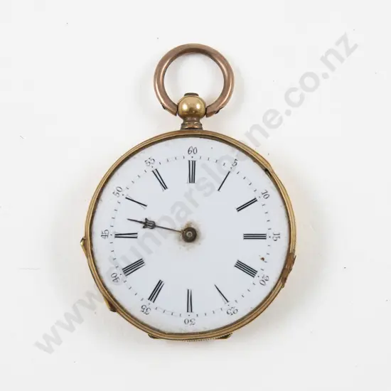 9ct Open Face Key Wind Pocket Watch