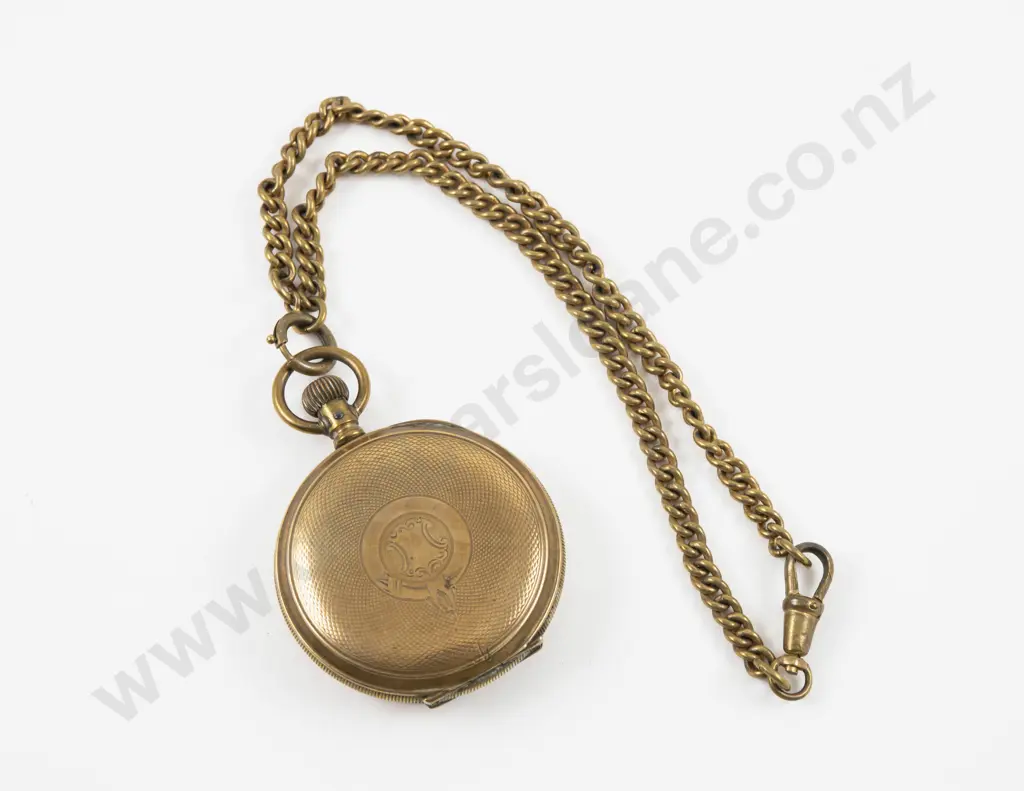 Gold Plated Half Hunter Cased Lever Wind Pocket Watch Image 1++