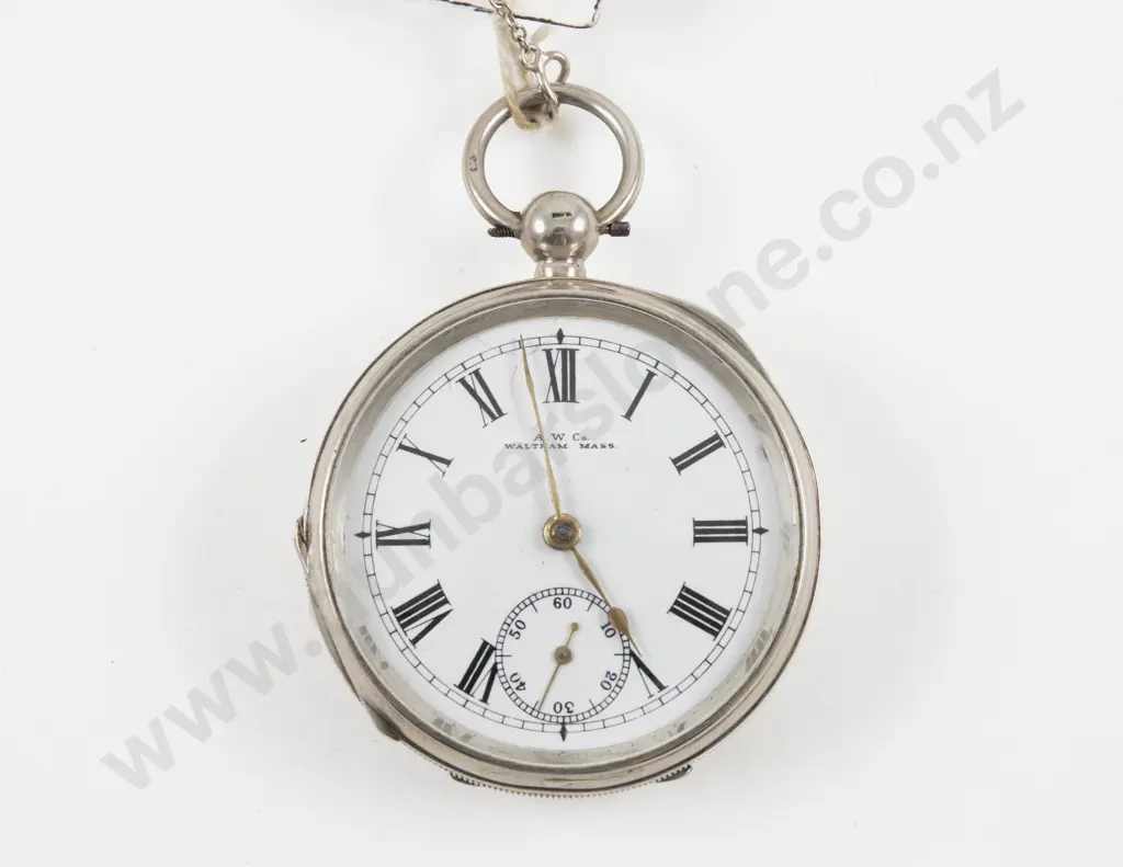 S/S Open Face Key Wind Pocket Watch Image 1++
