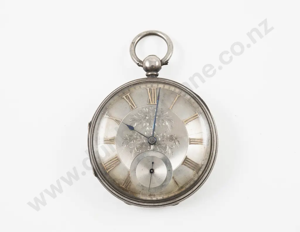 S/S Open Face Key Wind Pocket Watch Image 1++