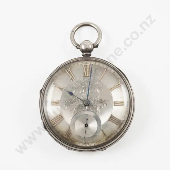 S/S Open Face Key Wind Pocket Watch