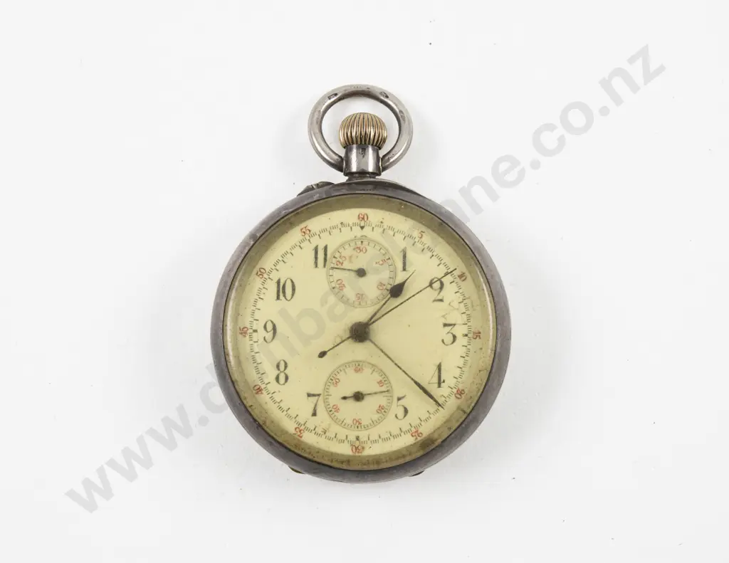 .935 Silver Open Face Lever Wind Pocket Watch Image 1++