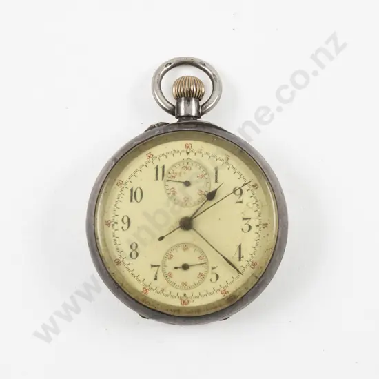 .935 Silver Open Face Lever Wind Pocket Watch