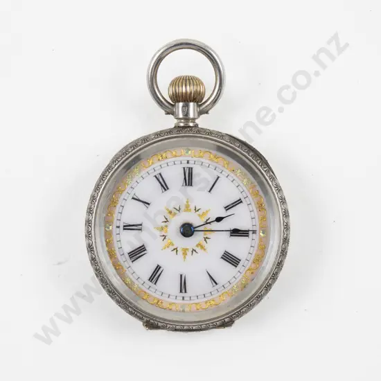 .935 Silver Open Face Lever Wind Pocket Watch