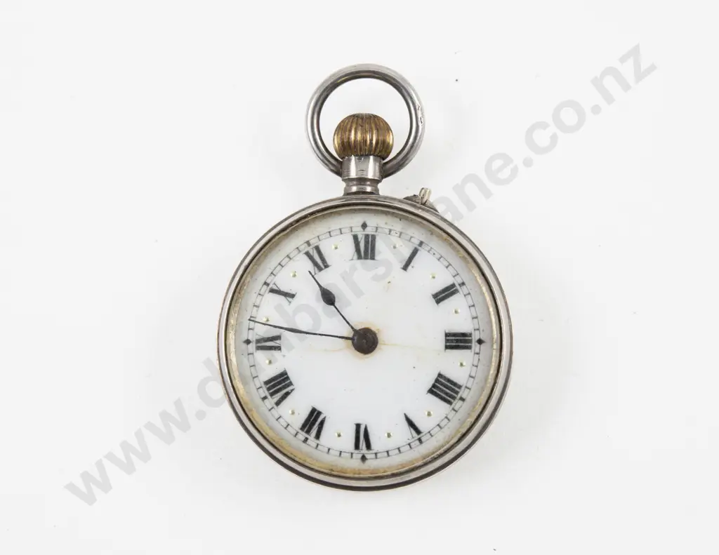 S/S Open Face Lever Wind Pocket Watch Image 1++