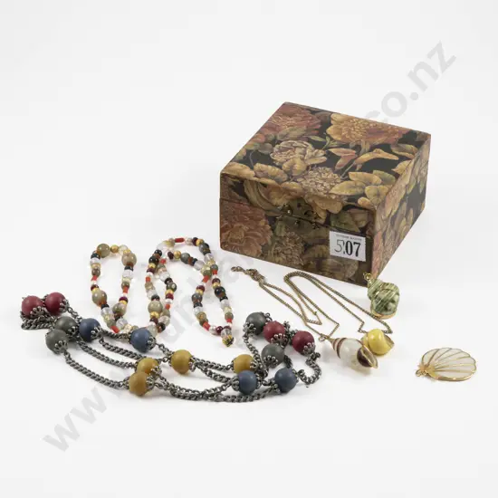 Collection of Assorted Costume Jewellery with Jewellery Box