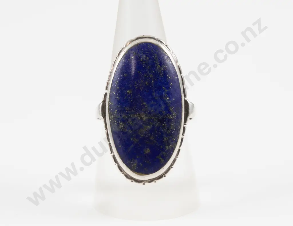 S/S Single Lapis Stone Ring Image 1++