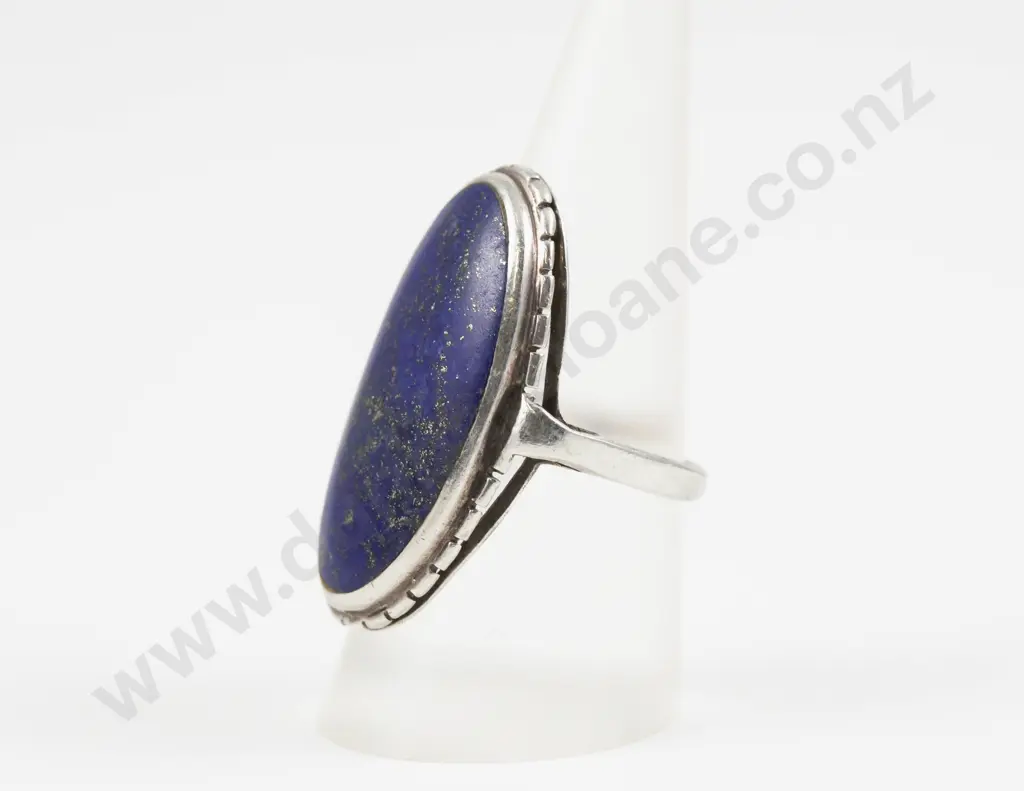 S/S Single Lapis Stone Ring Image 1++