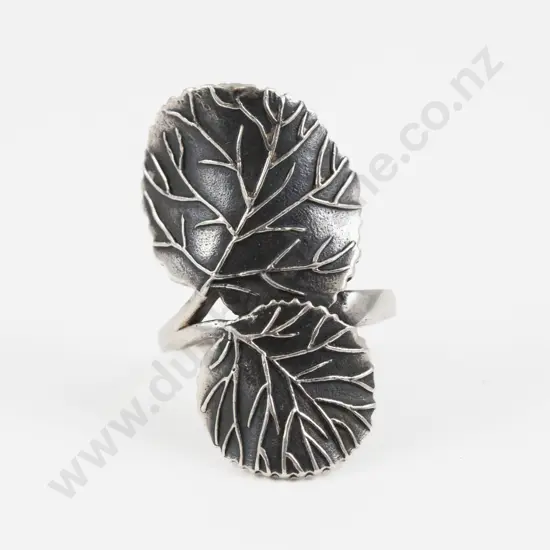 S/S Double Leaf Ring