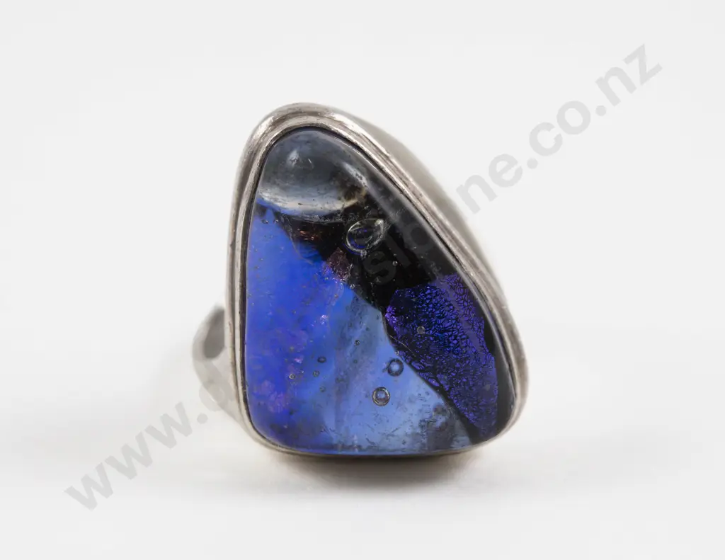 S/S Single Cabochon Gem Stone Ring Image 1++