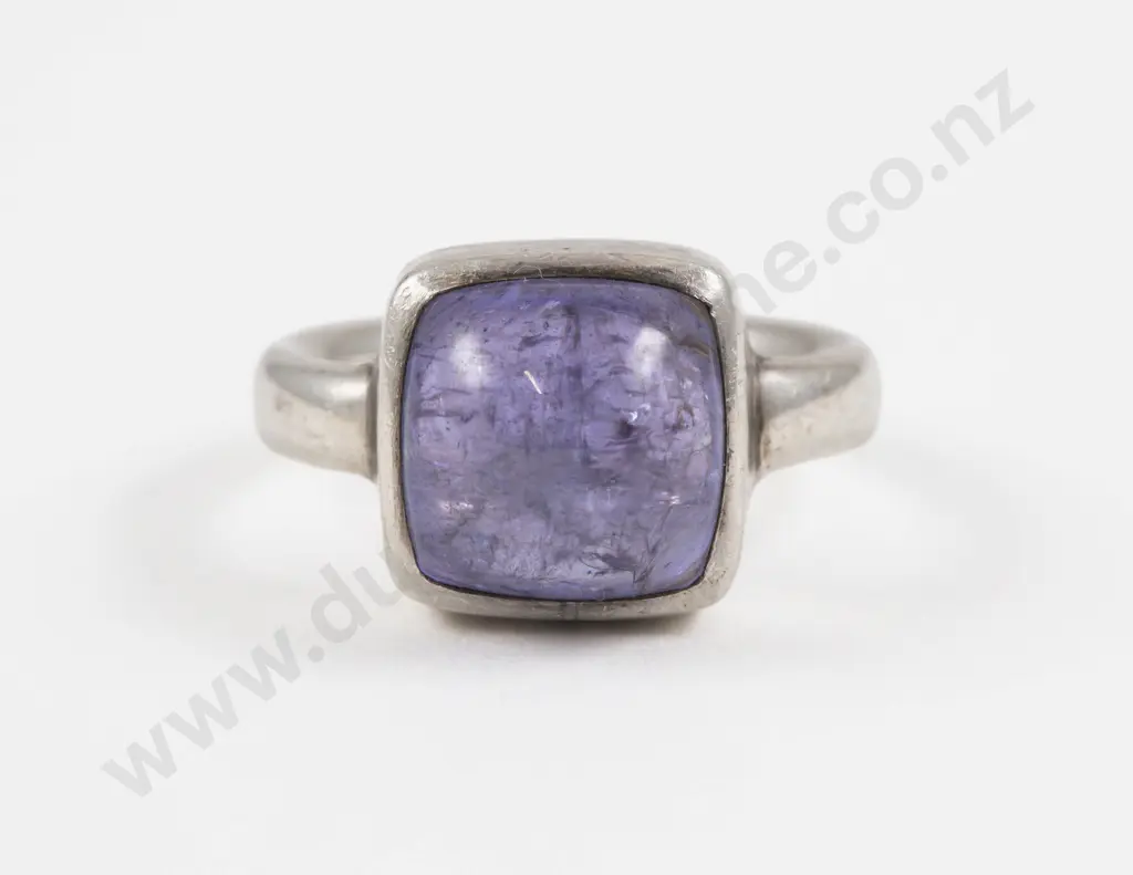 S/S Single Cabochon Gem Stone Ring Image 1++