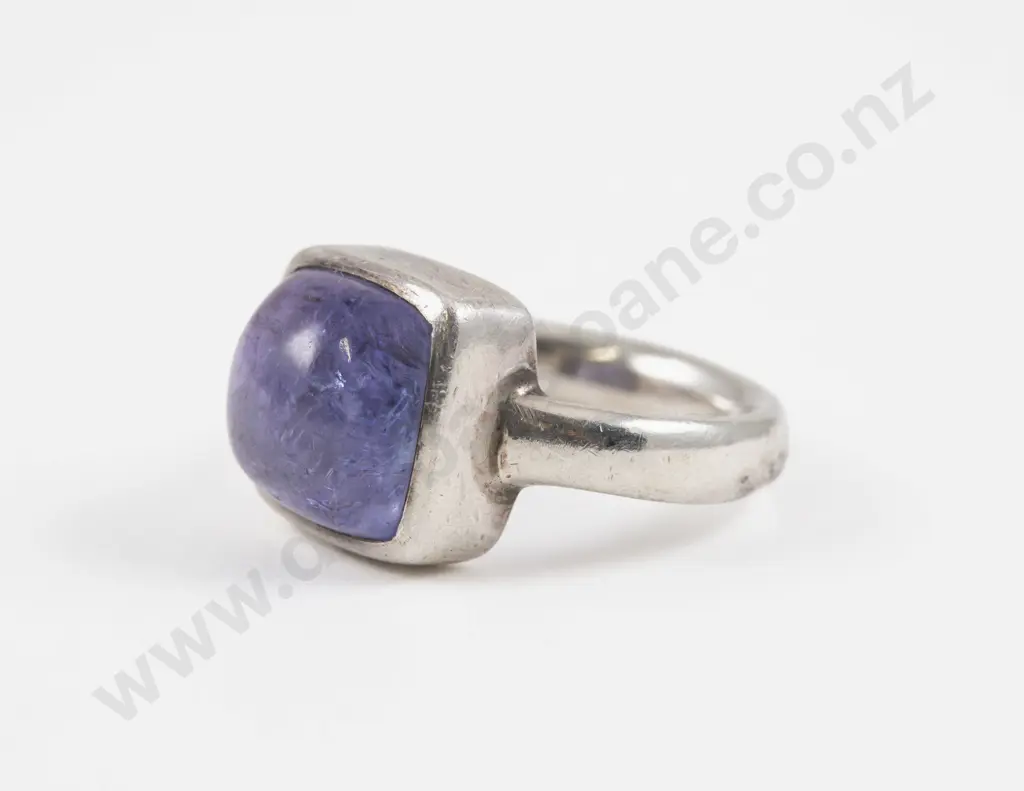 S/S Single Cabochon Gem Stone Ring Image 1++