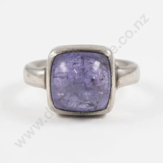 S/S Single Cabochon Gem Stone Ring