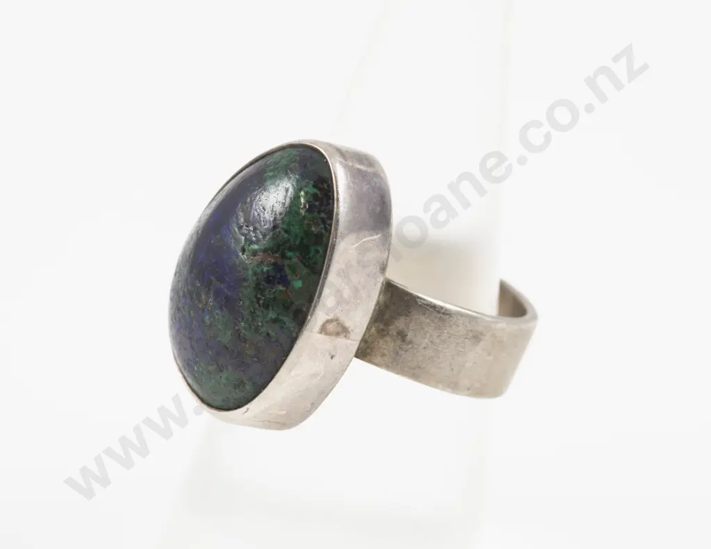 S/S Single Cabochon Gem Stone Ring Image 1++