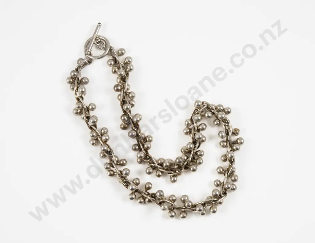 S/S Fancy Link 'Peppercorn' Necklace Image 1++