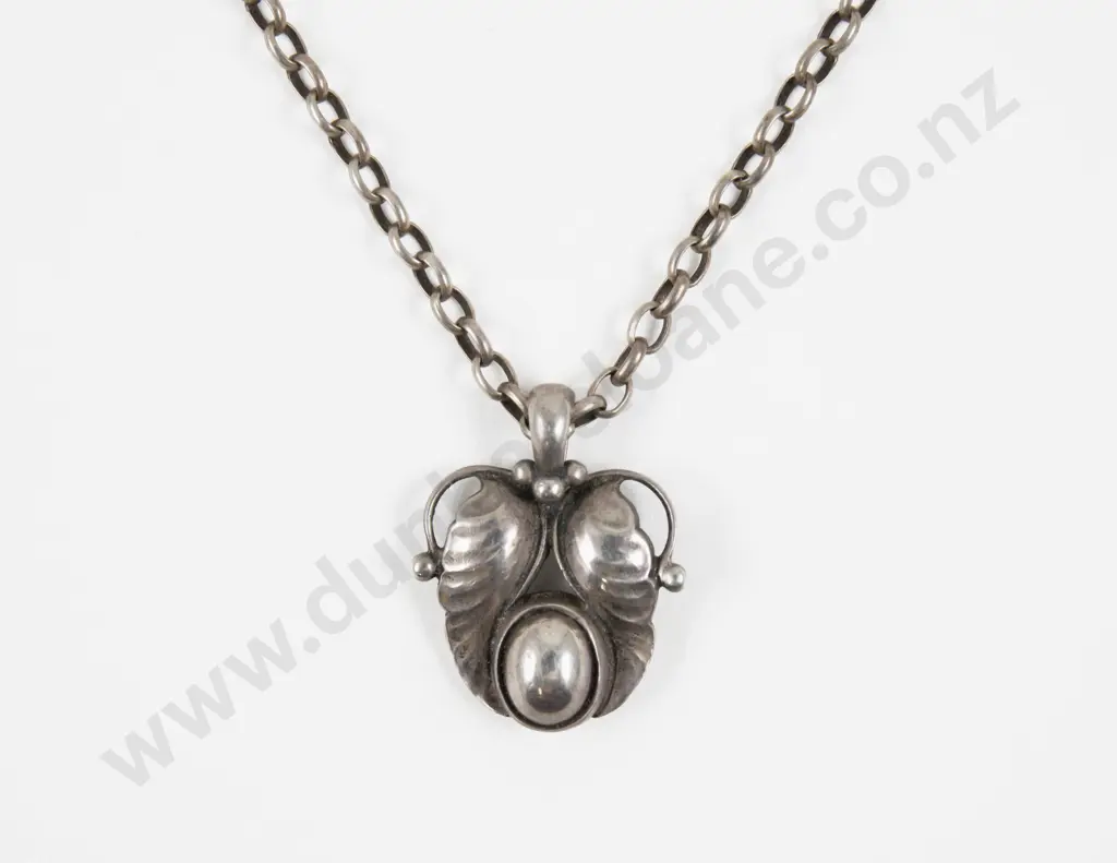 George Jensen .925 Silver Denmark Pendant Image 1++