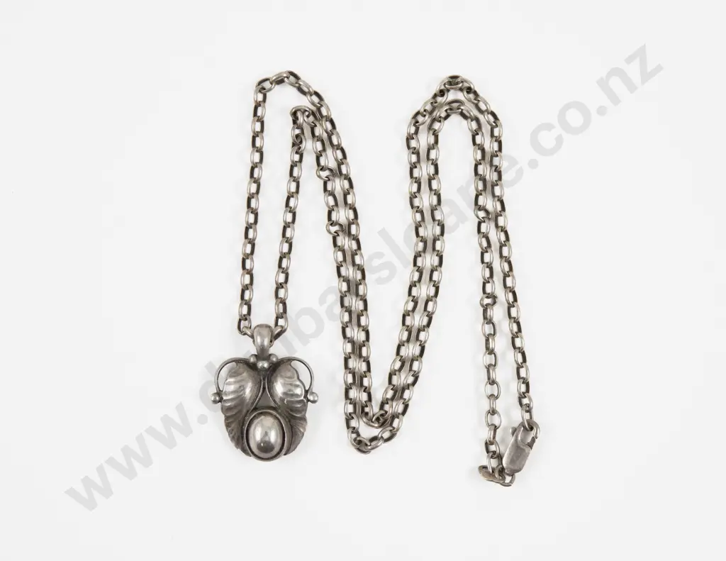 George Jensen .925 Silver Denmark Pendant Image 1++