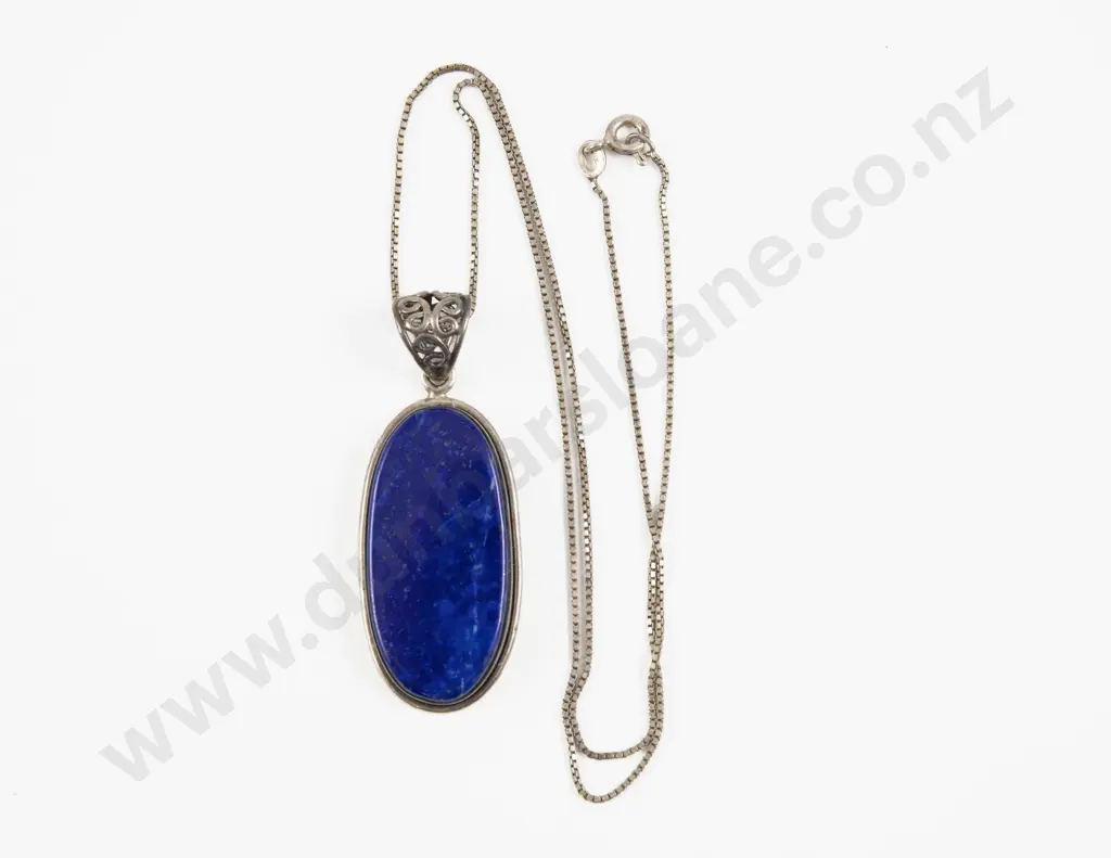 S/S Single Lapis Pendant Image 1++