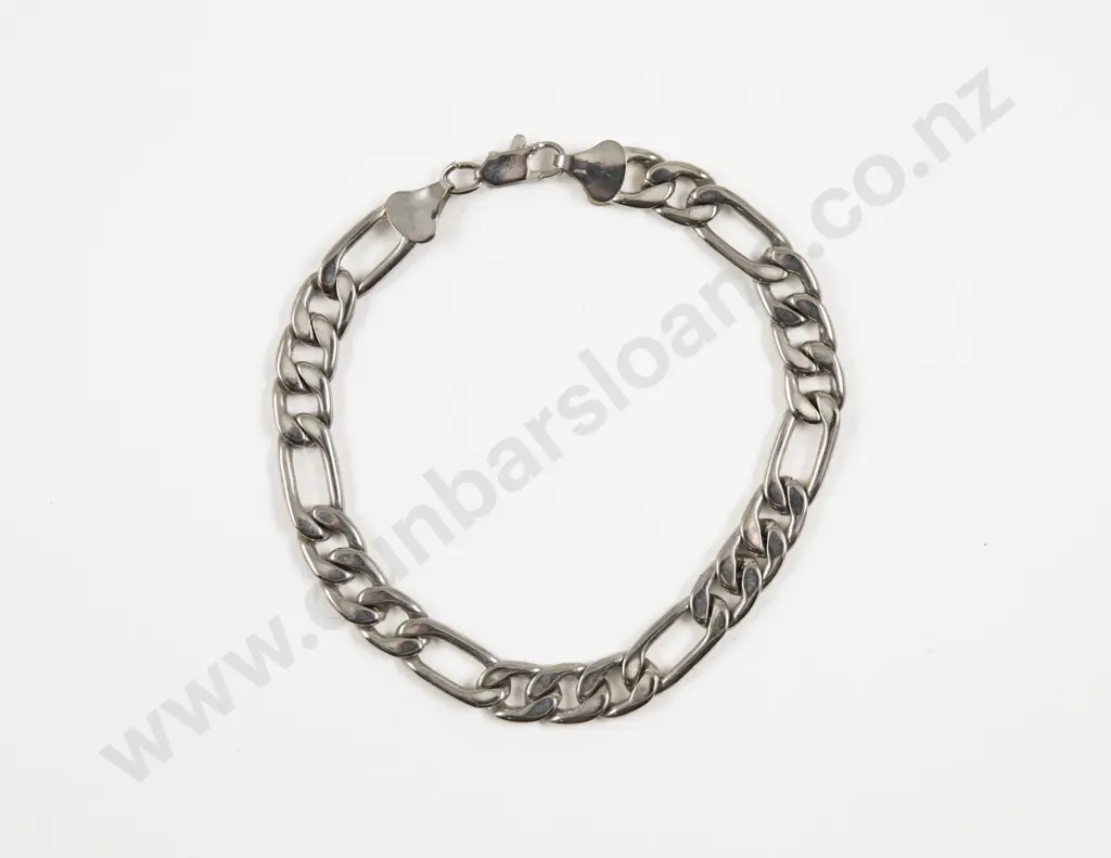 S/S Fancy Flat Link Bracelet Image 1++