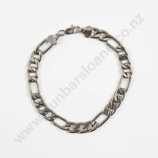 S/S Fancy Flat Link Bracelet