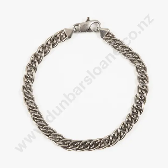 S/S Fancy Curb Link Bracelet