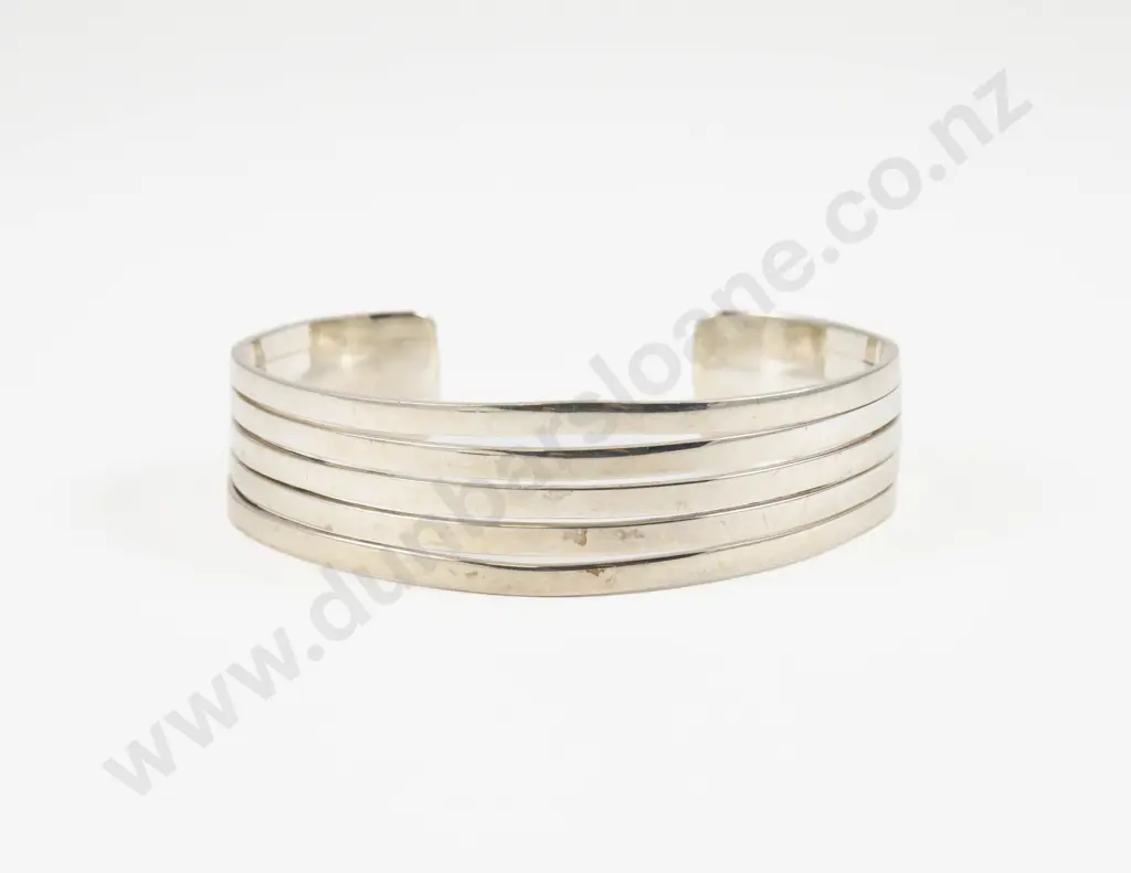 .925 Silver Cuff Bangle Image 1++