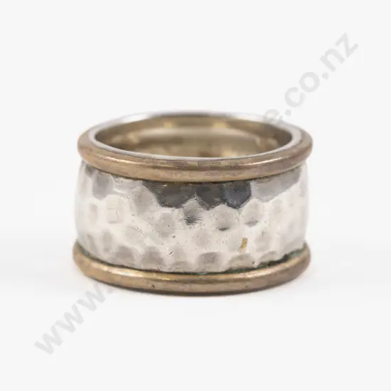 Najo (Australia) S/S and Gold Plated Wide Band Ring