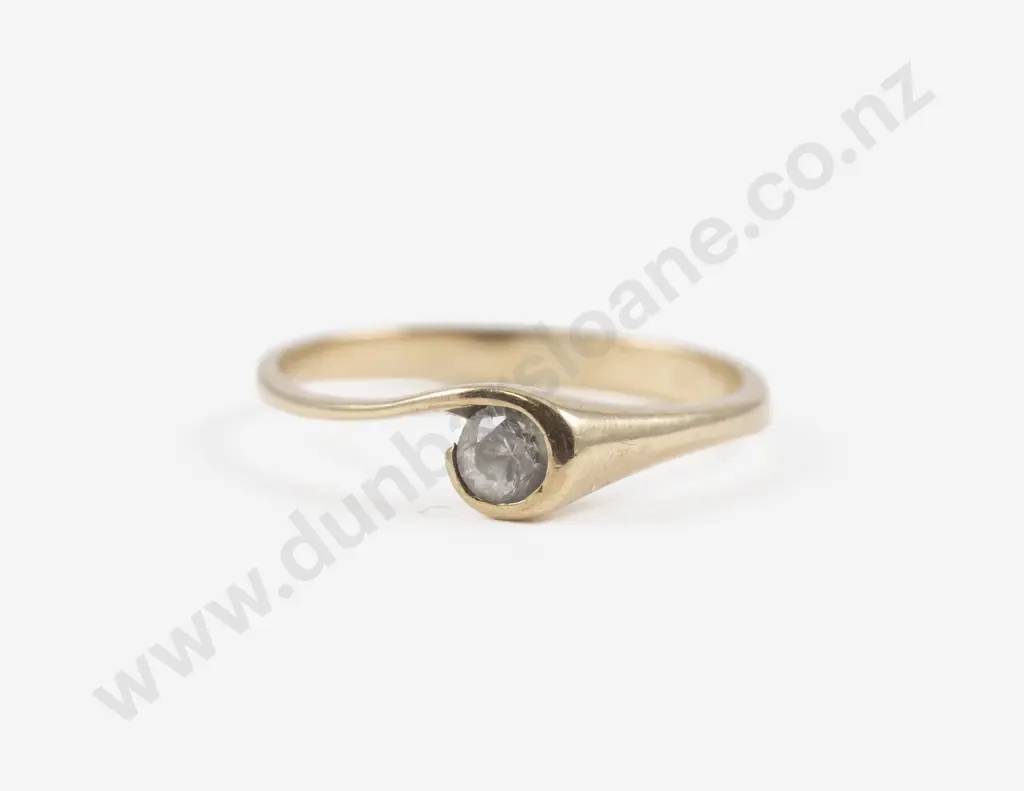 9ct Single Stone Cubic Zirconia Ring Image 1++