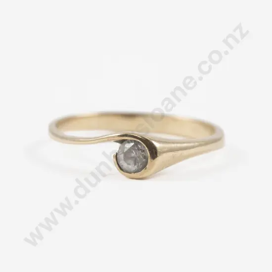 9ct Single Stone Cubic Zirconia Ring