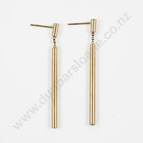 Pair 9ct Pendant Drop Earrings