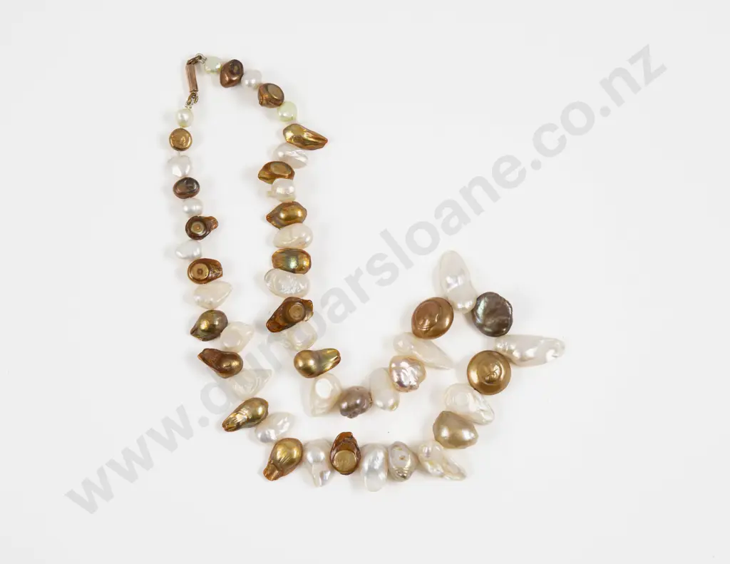Single Strand Fresh Water Pearl Necklace Image 1++