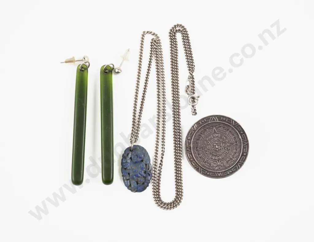 Mexican S/S Aztec Sun Stone Pendant/Brooch Image 1++