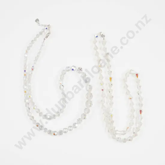 Two Single Strand Crystal Bead Necklaces