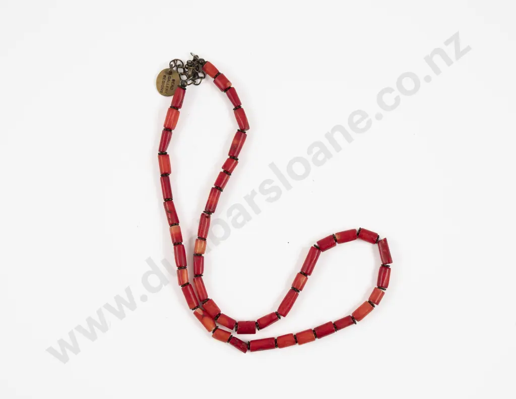 Bead Gallery Nelson Single Strand Coral Bead Necklace Image 1++