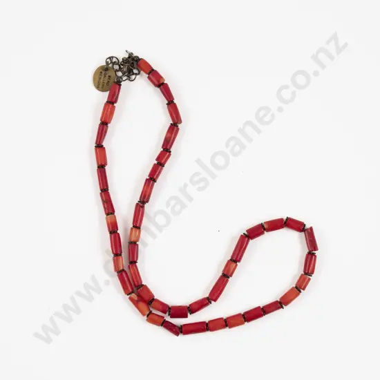 Bead Gallery Nelson Single Strand Coral Bead Necklace