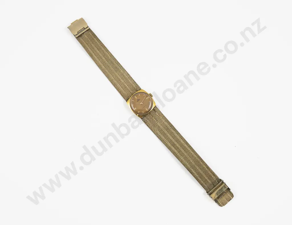 Vintage Pierport Gold Plated Ladies Wrist Watch on Mesh Bracelet Strap Image 1++