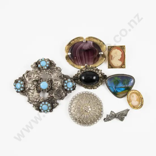 Collection of Assorted S/S and Costume Jewellery Vintage Brooches