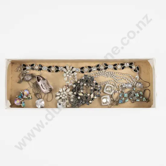 Collection of Assorted Crystal Set Costume Jewellery