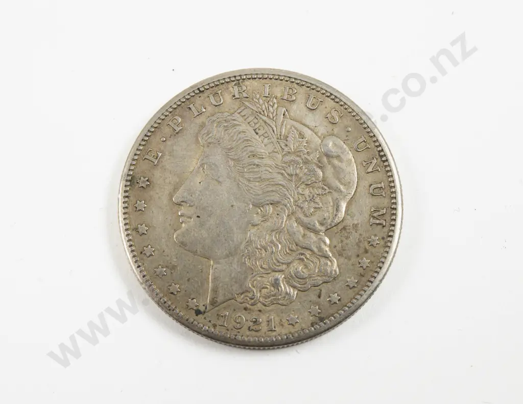 US 1921-S Morgan Silver Dollar Image 1++