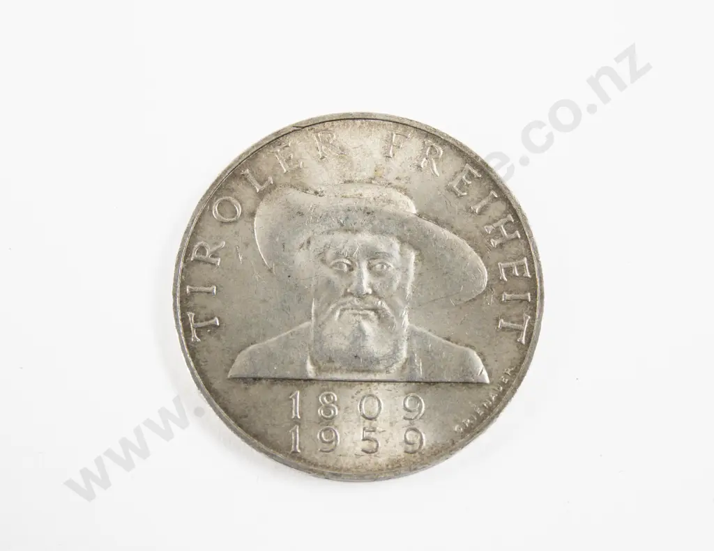 1959 Austria Tiroler Freiheit Liberation Silver 50 Shilling Coin Image 1++