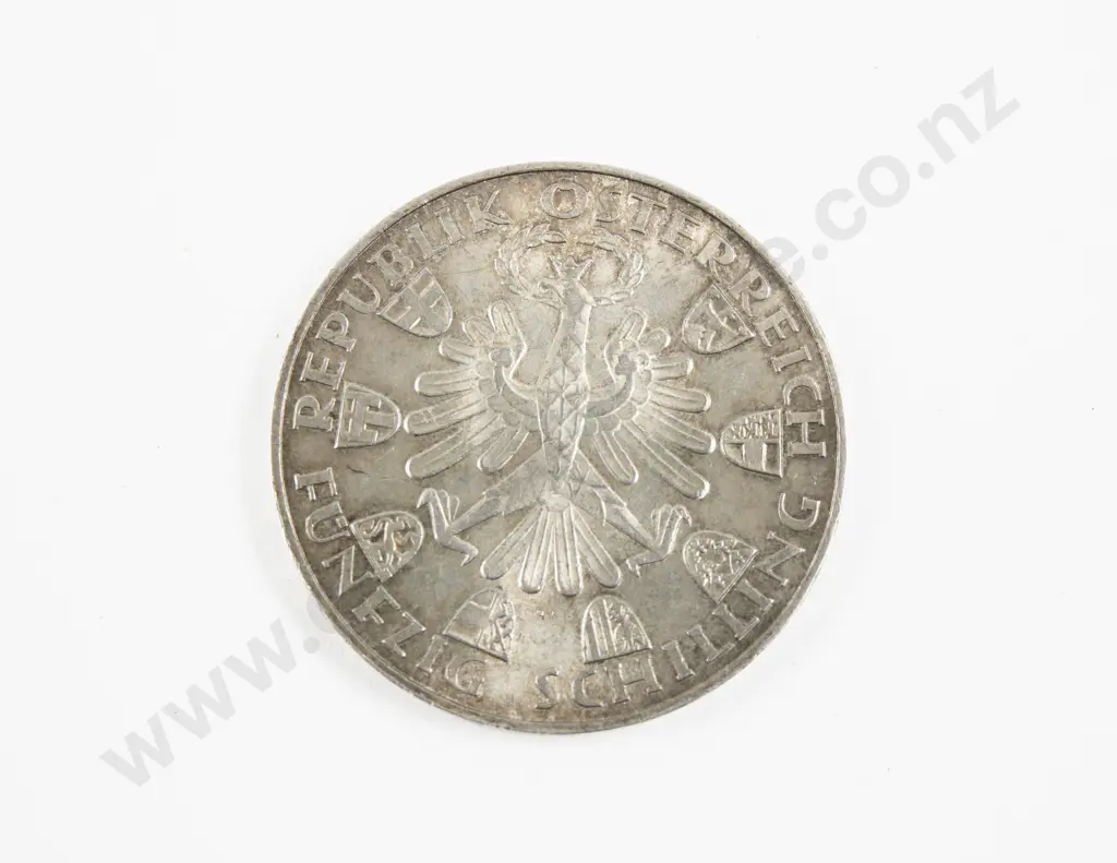 1959 Austria Tiroler Freiheit Liberation Silver 50 Shilling Coin Image 1++