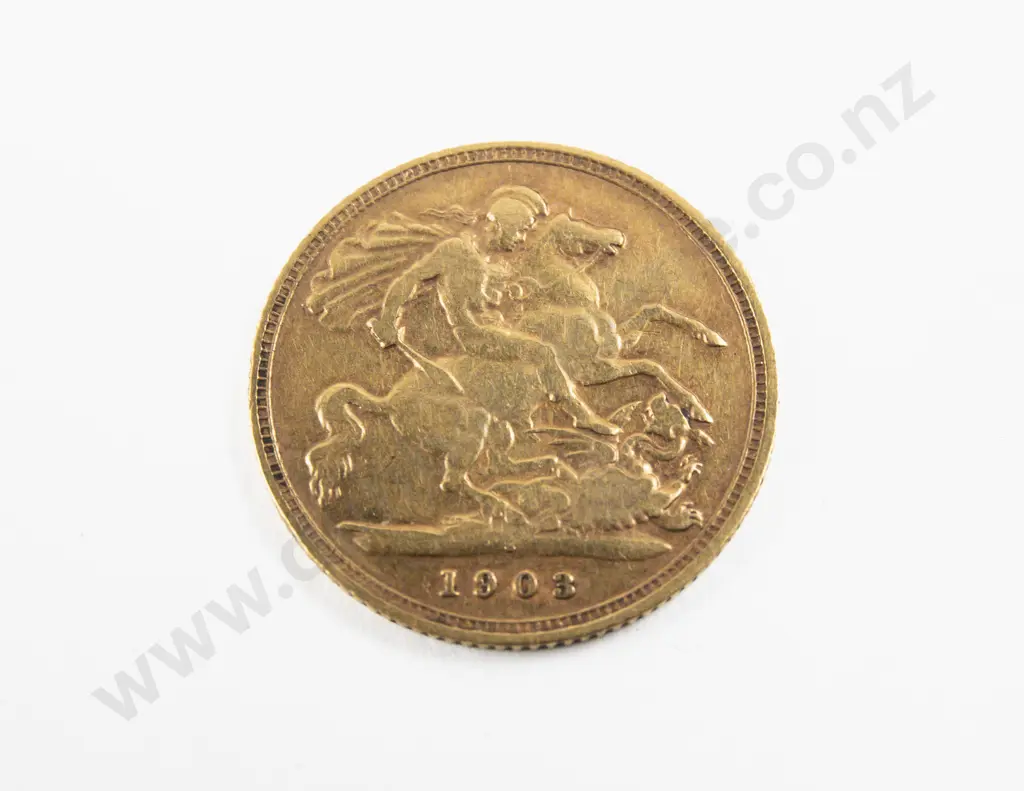 UK 1903 Edward VII Half Sovereign Sydney Mint Image 1++