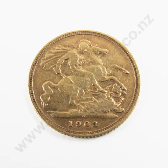 UK 1903 Edward VII Half Sovereign Sydney Mint