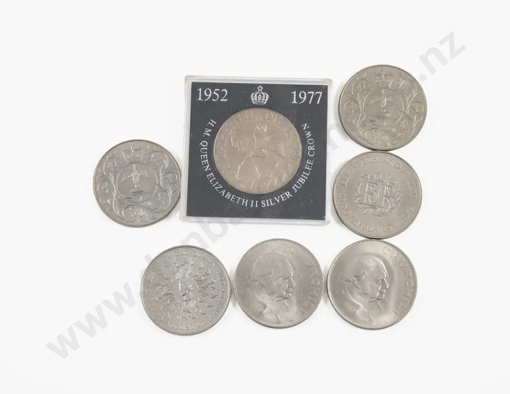 UK Seven Unc Crowns Image 1++