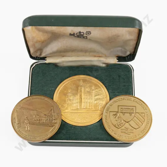 1967 Tower of London Bronze Medal and 1979 Liverpool & Manchester Railway 150years Medal x2