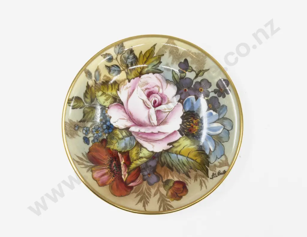 Aynsley Handpainted Floral Pin Dish Image 1++